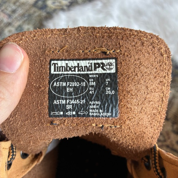 Timberland PRO Barstow Wedge 6 Soft Toe Work Boots Men 8 A5VRB Tan Leather EH SR main image 4